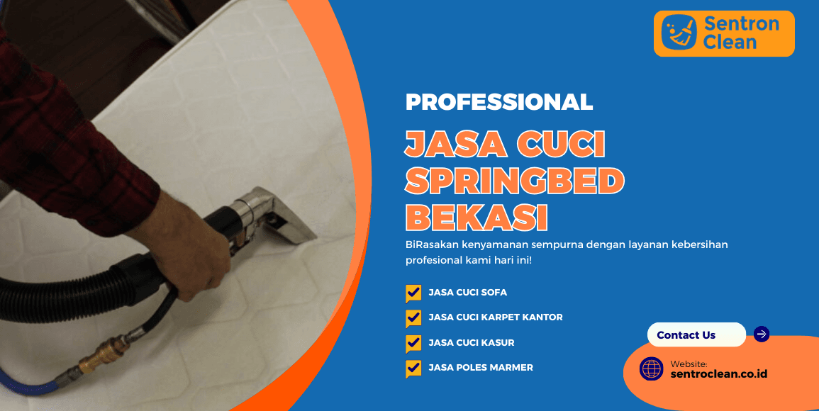 Jasa Cuci Springbed Bekasi | Angkat Noda Membandel
